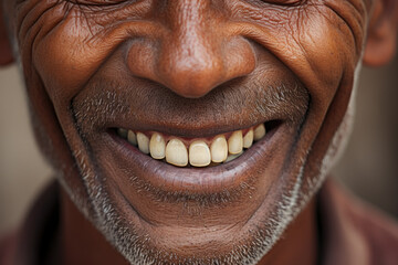 Closeup Image Of A Joyful Smile On A Blurred Background Created Using Artificial Intelligence