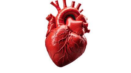 human heart model.nubes human heart.circulatory health anatomical red. - obrazy, fototapety, plakaty