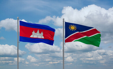 Namibia and Cambodia, country relationship concept