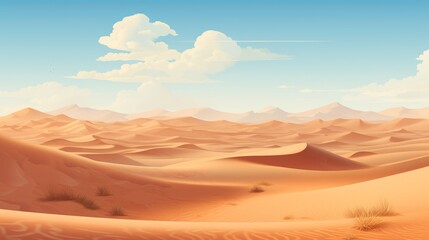 Fototapeta na wymiar A serene desert landscape with sand dunes for a unique setting