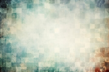 squares background with a grungy texture, green and orange, sparse background