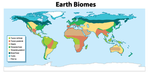 Colorful Biomes Map: A World Divided by Nature