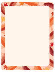 Obraz premium Autumn Leaves A-Frame Border Template Background
