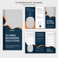 Professional Corporate Business Tri Fold Brochure Template