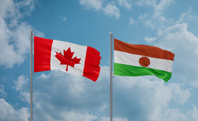 Niger national flags, country relationship concept