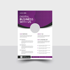 Corporate business flyer design marketing and abstract business flyer, creative design, modern business flyer company flyer and editable vector template design
