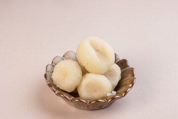 Peeled Water Chestnuts in a Syrup.