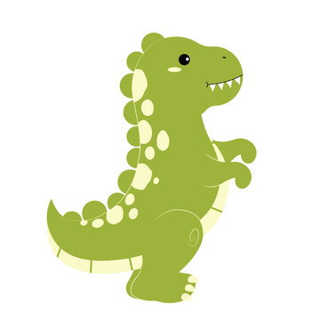 Funny Green Dinosaur With Fangs | Dinosaurs Series