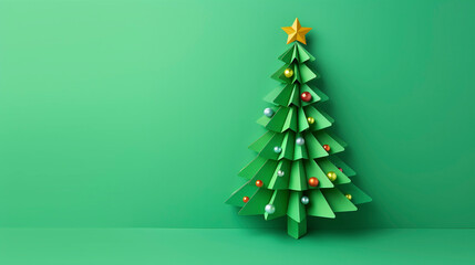AI art Paper craft Christmas tree ペーパークラフト　クリスマスツリー