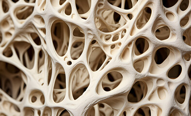 Bone tissue, structure, close-up