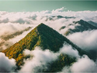 Mountain and cloud landscape 