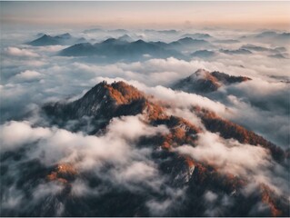 Mountain and cloud landscape 