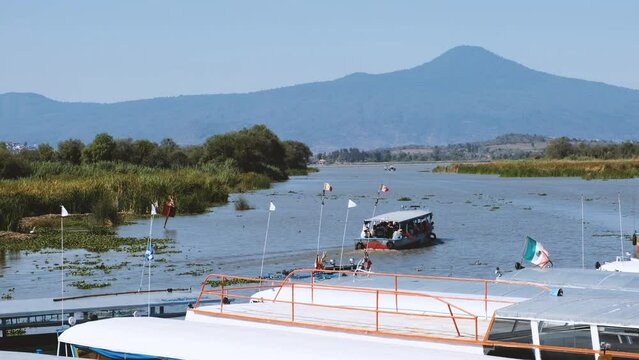 Boats and Fishermen in Janitzio, Mexico