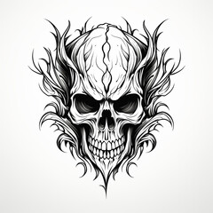 Horror Movie Skull Artwork