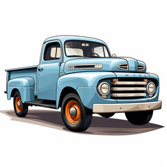 Classic Pickup Truck in Vintage Style
