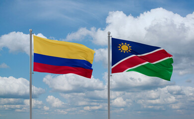 Namibia and Colombia, country relationship concept