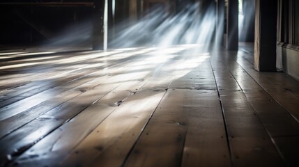 Haunted footsteps on a creaky wooden floor