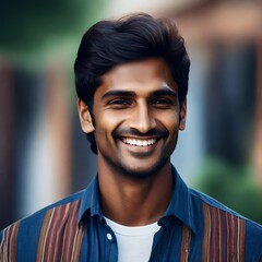 Handsome east indian man with a beautiful smile