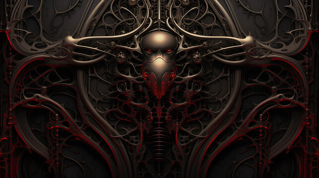 Red Biomechanical Background