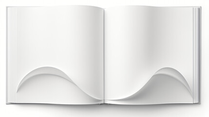 Open magazine blank page template