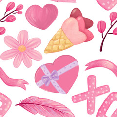 Romantic Valentine Pink Pattern