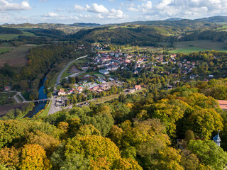 The town of Wlen in the Bobr River Valley, Poland, Lower Silesia  © Marcin
