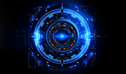 Fototapeta na wymiar Abstract technology background Futuristic user interface illustration for your design