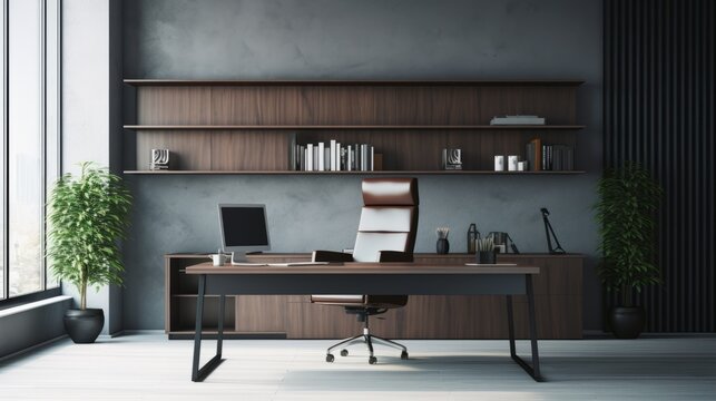 An Executive Office With A Minimalist, Functional Layout