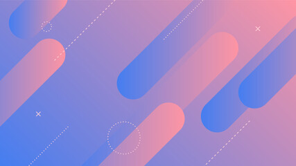 Modern Abstract Background with Memphis Diagonal Lines and Red Pink Blue Gradient Color
