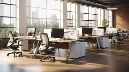 A collaborative office environment with effective communication