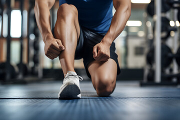 Fototapeta premium person doing stretching exercise
