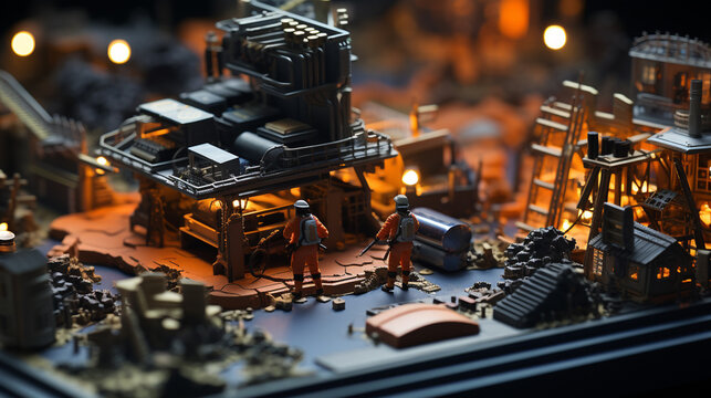 Technician small figure on a computer motherboard.