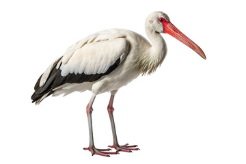 Stork full body white background isolated PNG
