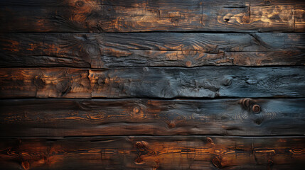 Embered Echoes: The Vintage Patterns on a Burnt Wooden Wall - Generative AI