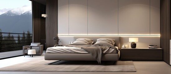 a contemporary bedroom with a spacious bed and modern d cor