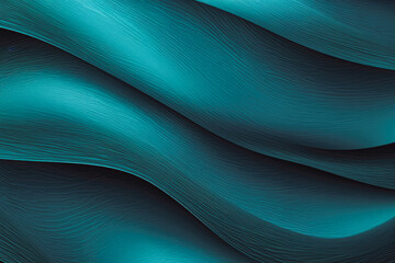 Naklejka premium Black light jade teal cyan sea blue green and turquoise background. Graphic art image illustration with wavy pattern.