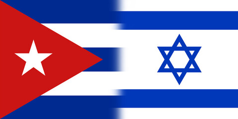flag of Israel and Cuba in one image