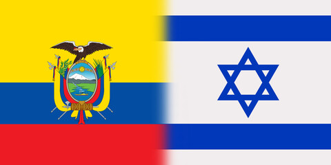 flag of Israel and Ecuador in one image