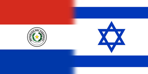 flag of Israel and Paraguay in one image