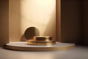 decorative empty pedestal platform for product promotion