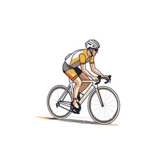 Road cyclist hand-drawn illustration. Cyclist. Vector doodle style cartoon illustration. ai generative