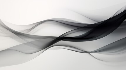 A timeless monochrome abstract with fluid shapes