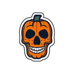 Halloween cartoon stickers bold lines spooky funny ai generative