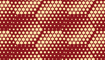 Abstract geometric pattern. Seamless vector background. Gold and red halftone. Graphic modern pattern. Simple lattice graphic design