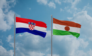 Niger national flags, country relationship concept