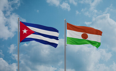 Niger national flags, country relationship concept