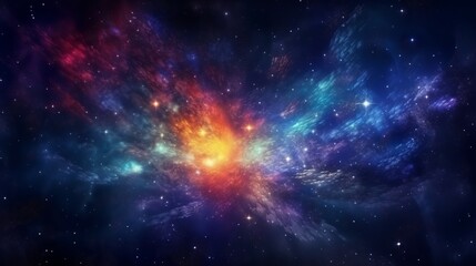 A fantasy hyper space backdrop with cosmic phenomena