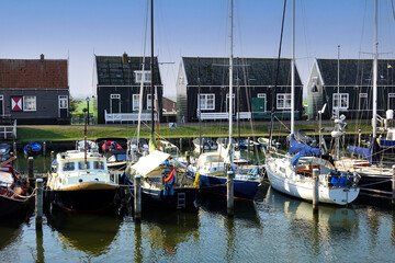 Harbor of fishermen village Marken