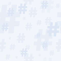 Vector seamless hashtag background. Vector pattern design.