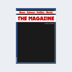 Blank magazine front page design